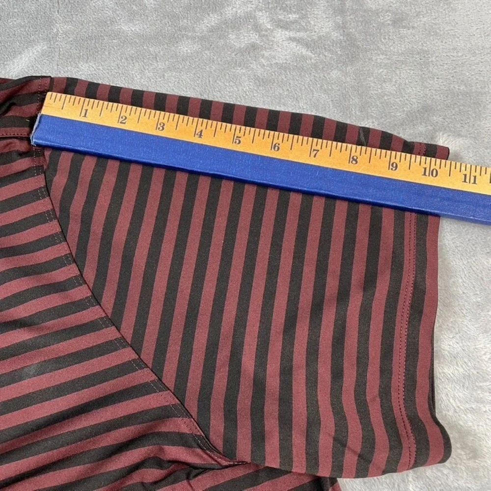 Nike Golf Shirt Men's Sz 2XL Black Rust Striped Dri-Fit Performance Polo Tagless